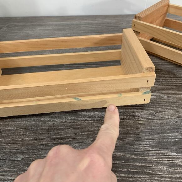 Vtg Napa Valley Box Wood CASSETTE Tape CRATE Lot Of 4 - Picture 7 of 7